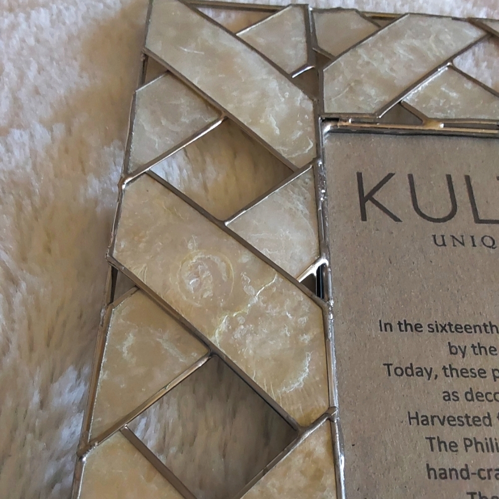 🌺 NWT Set of 2 Kultura Capiz Shell Picture Frames - Picture 5 of 8